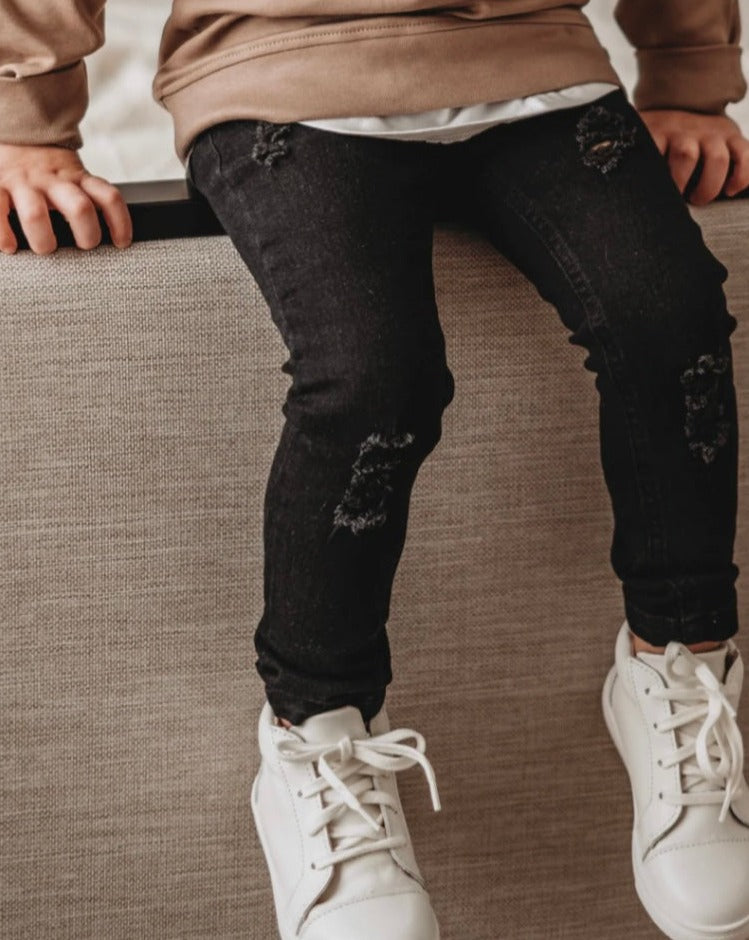 Distressed Jeans - Black