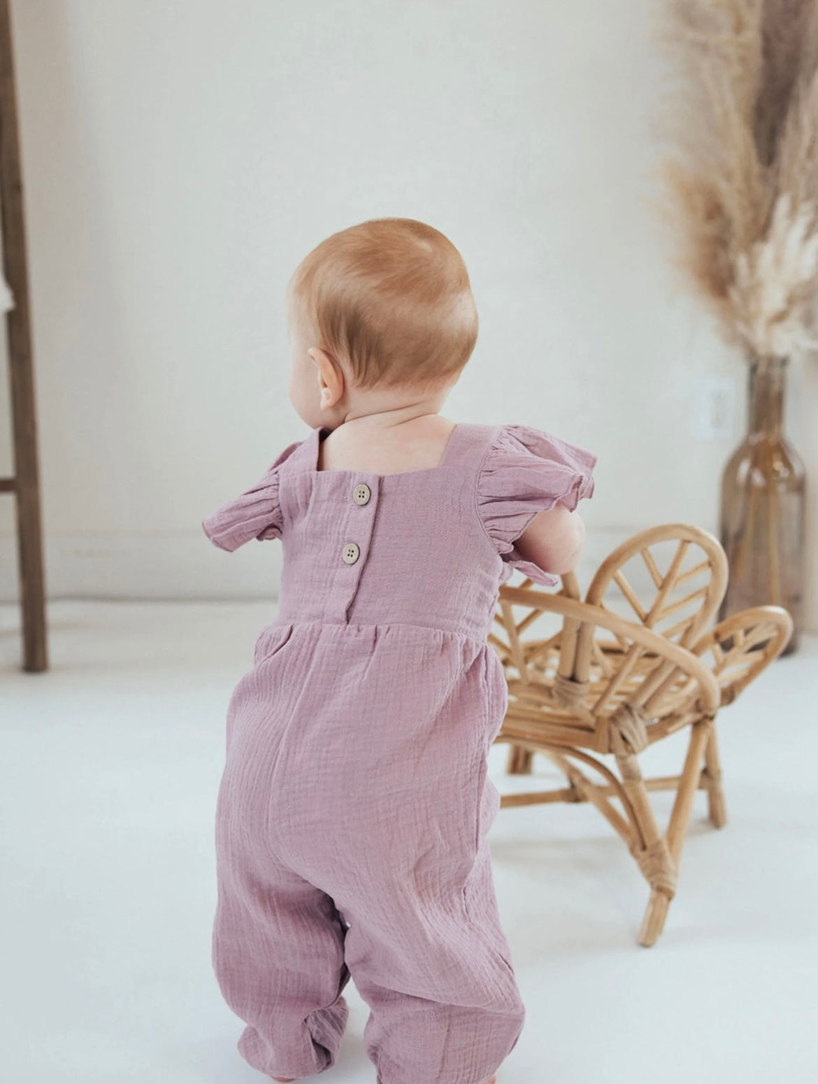 Mila & Co. Flutter Jumpsuit - Mauve