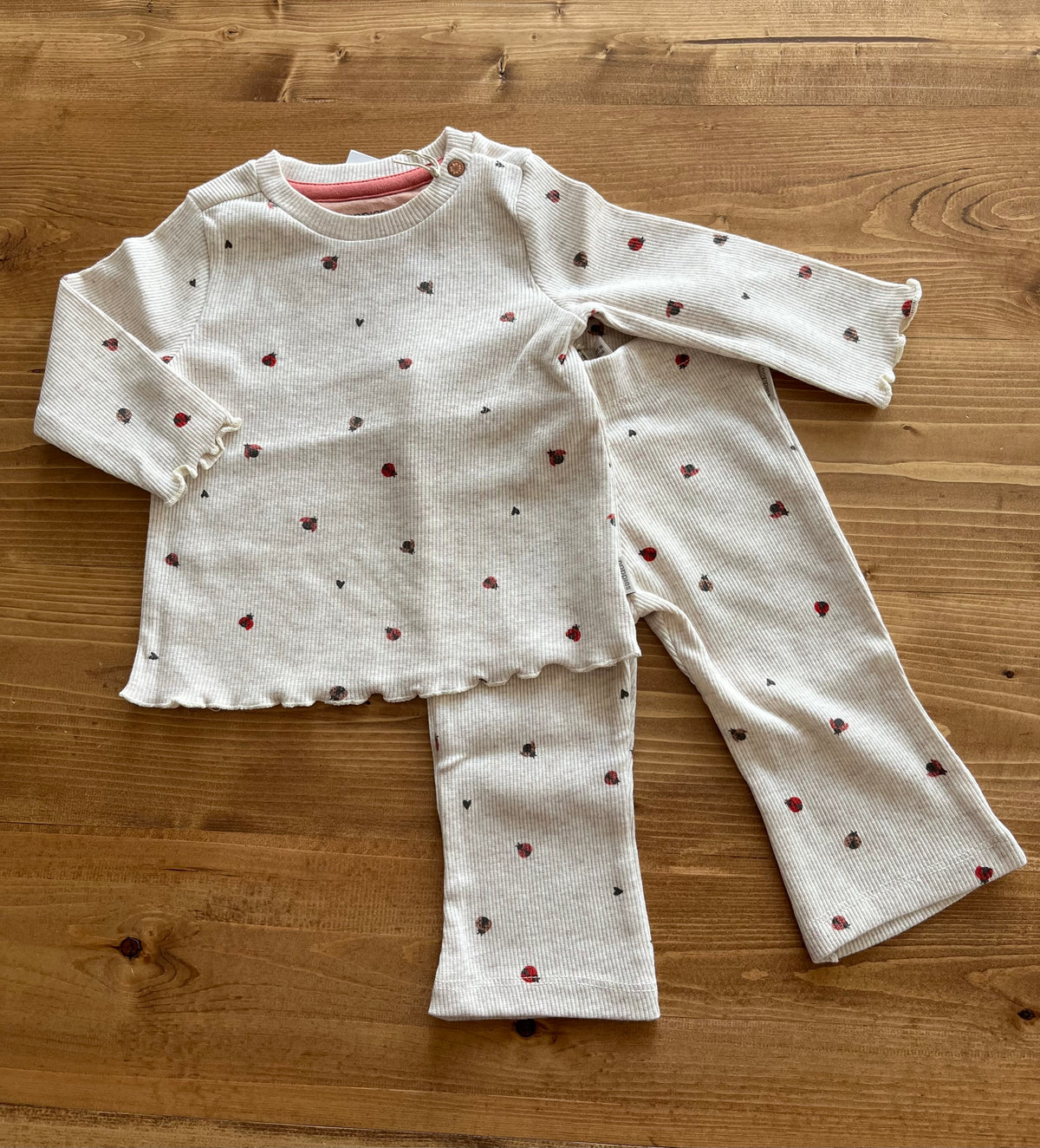 Ladybug Ribbed 2 pc Set
