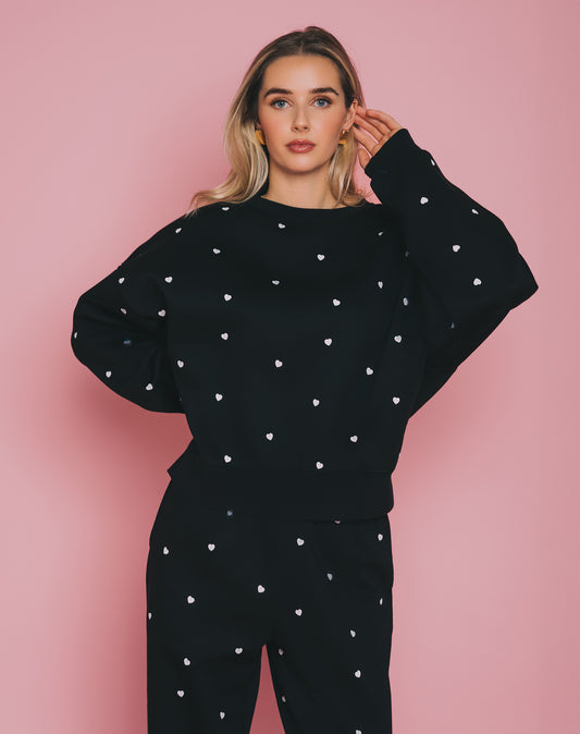 Brunette the Label Tiny Heart Girlfriend Crew