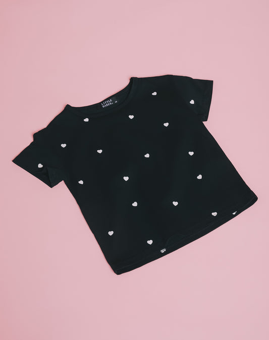 Brunette the Label Kids Tiny Heart Boxy Tee