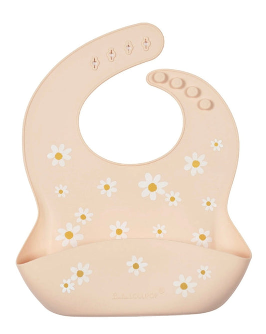 Loulou Lollipop Silicone Bib - Daisy Oat