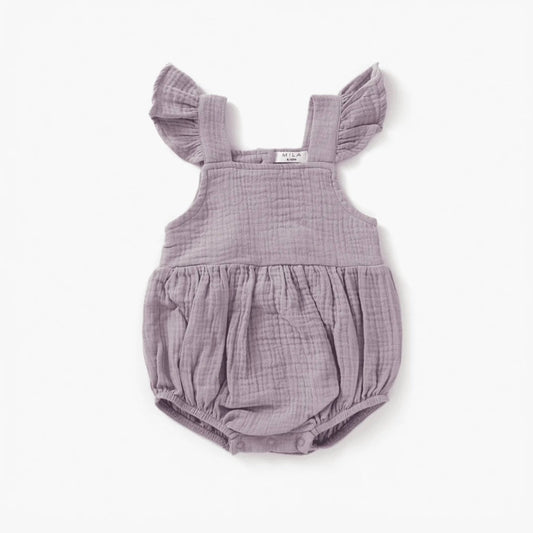 Mila & Co. Flutter Bubble Romper - Lilac