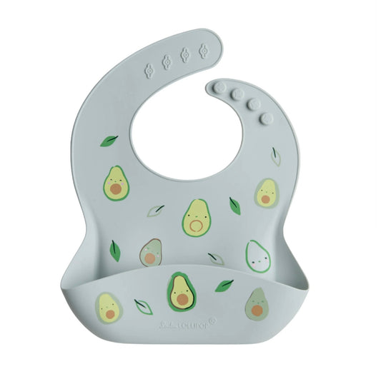Loulou Lollipop Silicone Bib - Avocado