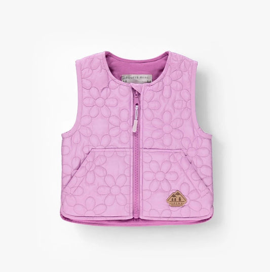 Souris Mini Quilted Floral Pattern Vest