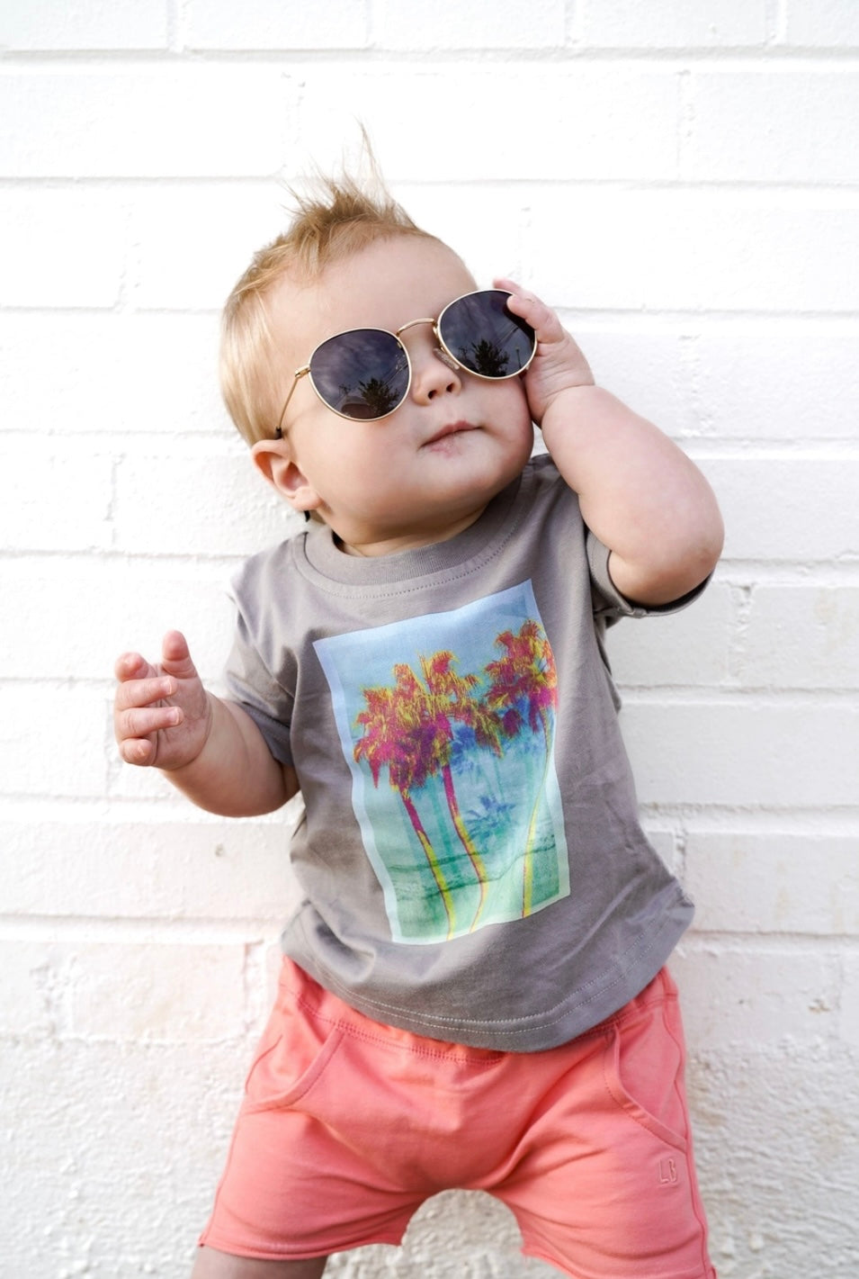 Little Bipsy Neon Palm Tee