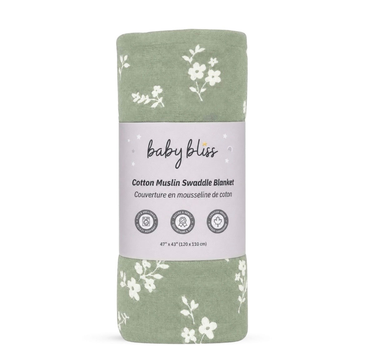 Baby Bliss Muslin Swaddle Blanket - Blooming Daisy