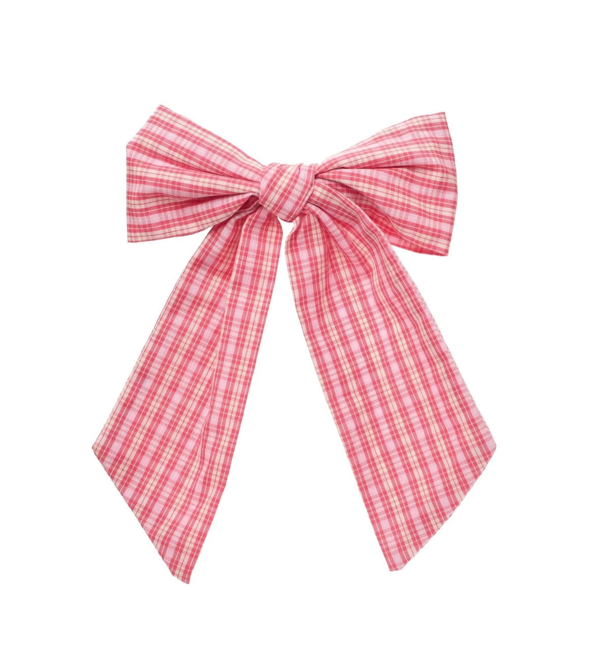 Plaid Oversized Bow Clip