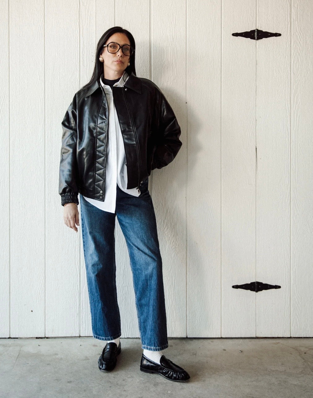 Brunette the Label Oversized Bomber - Black