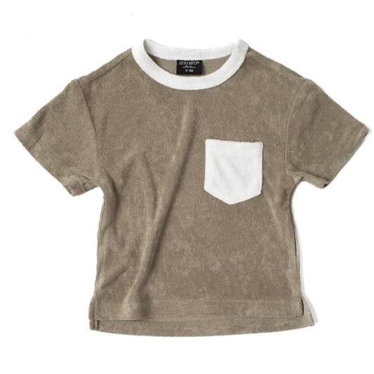 Little Bipsy Terry Cloth Tee - Khaki Green