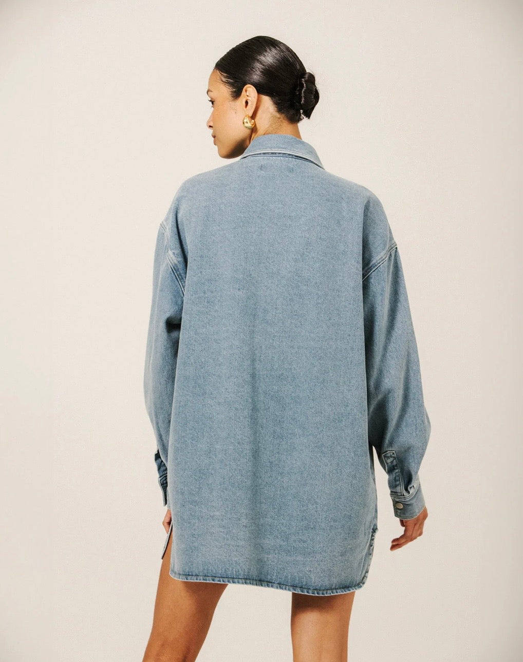 Brunette the Label Shania Denim Jacket - Vintage Blue