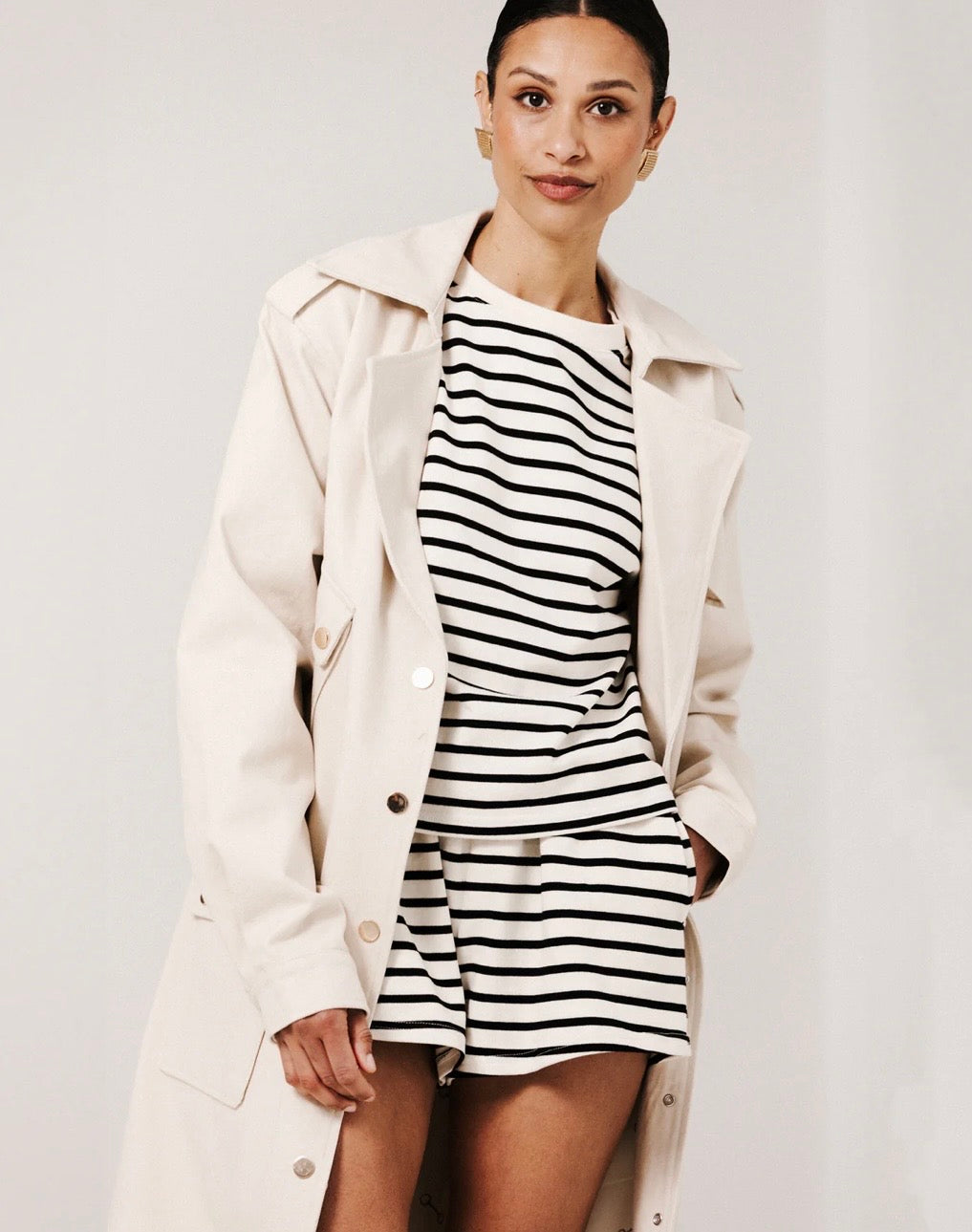Brunette the Label Striped Tee