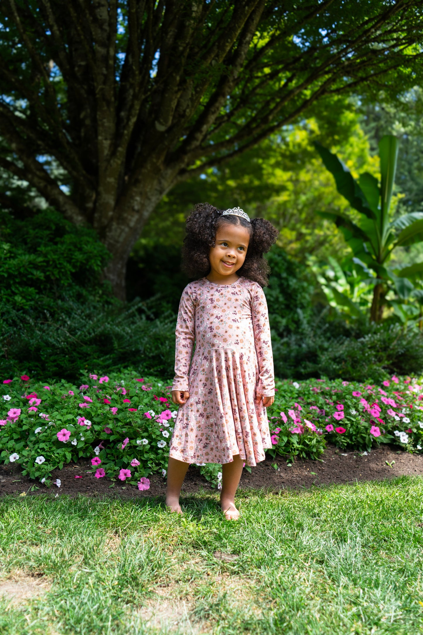 Belan.J Long Sleeve Twirl Dress - Velvet Garden