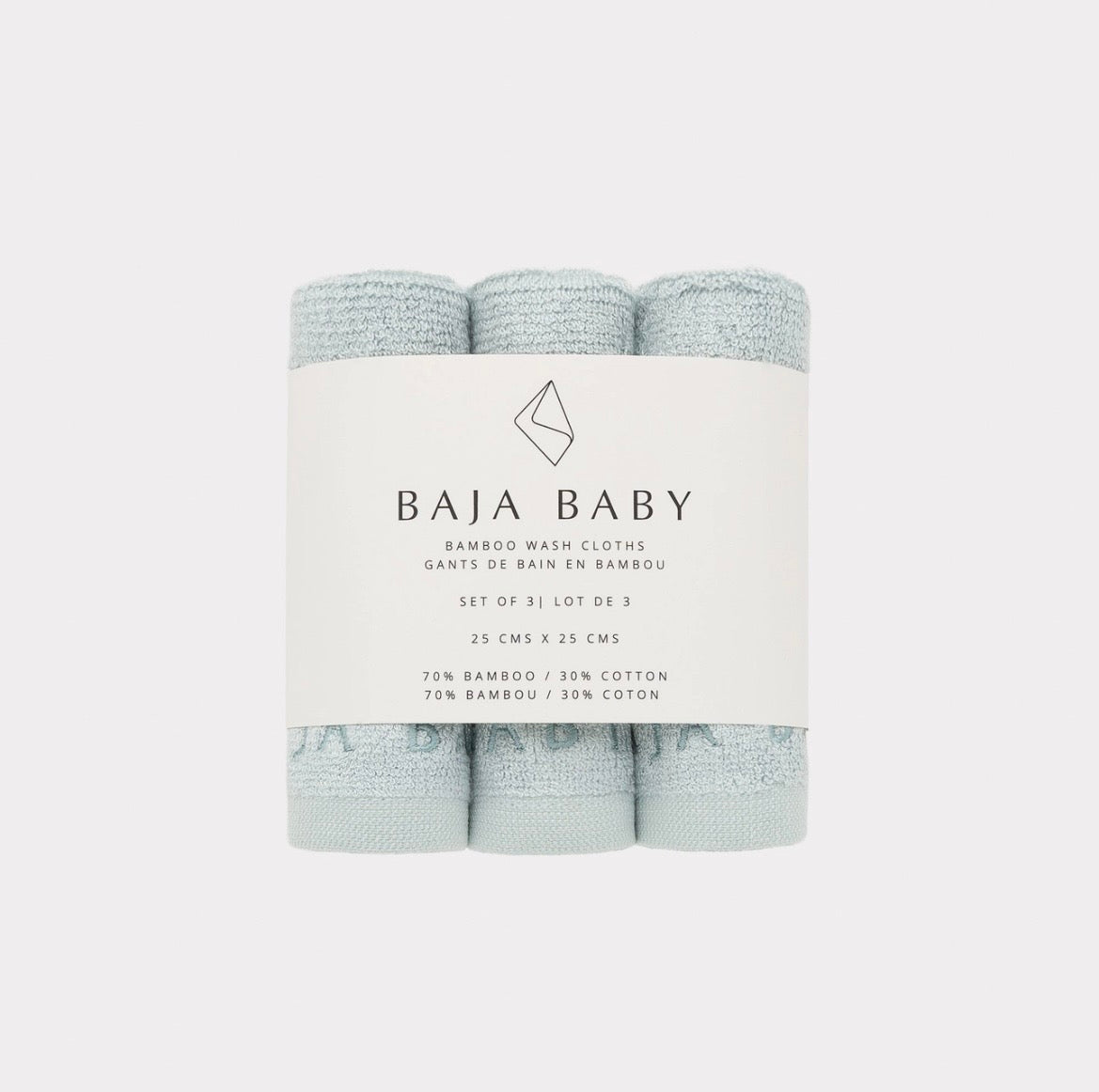 Baja Baby Bamboo/Cotton Washcloth 3 pack