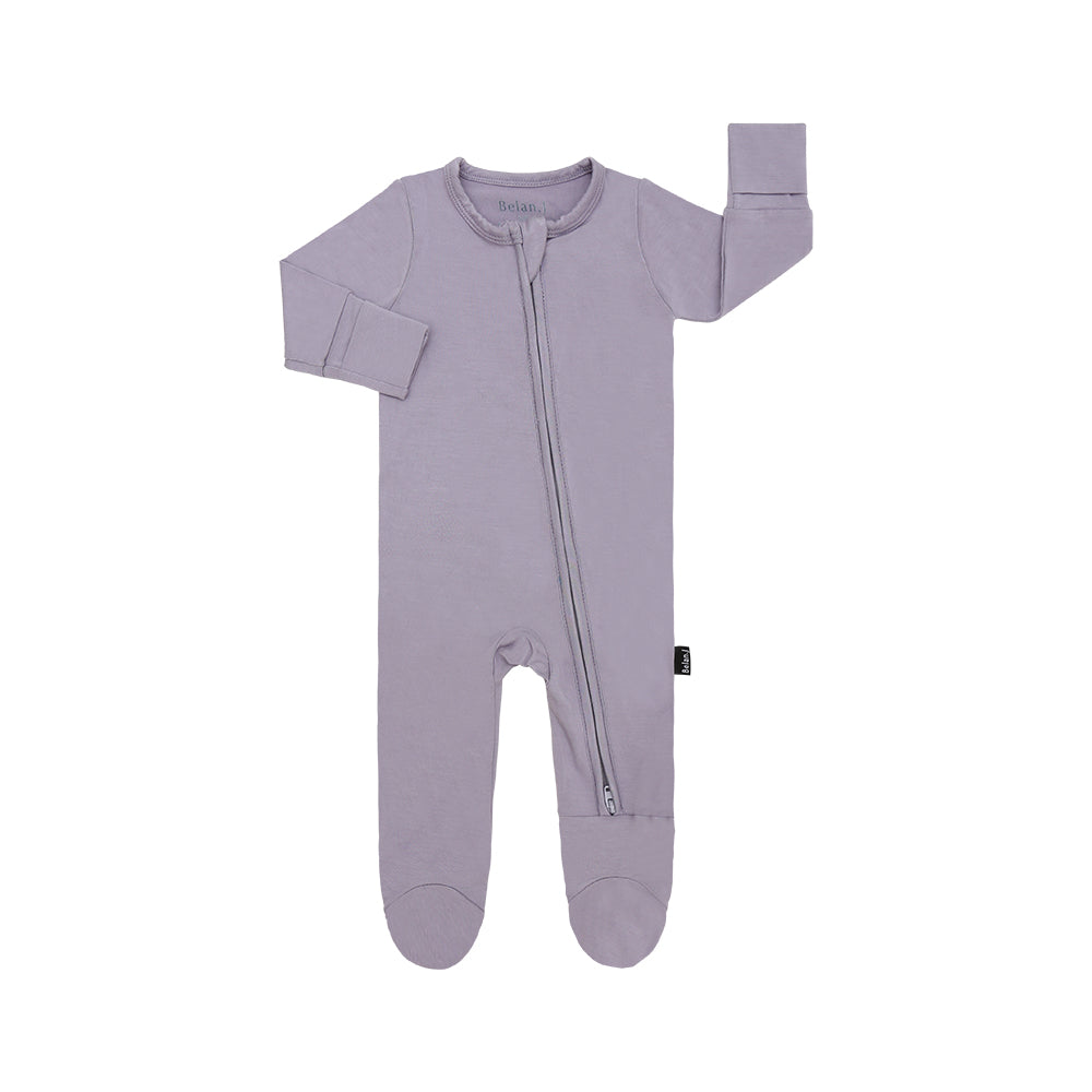 Belan.J Footed Zipper Sleeper - Periwinkle