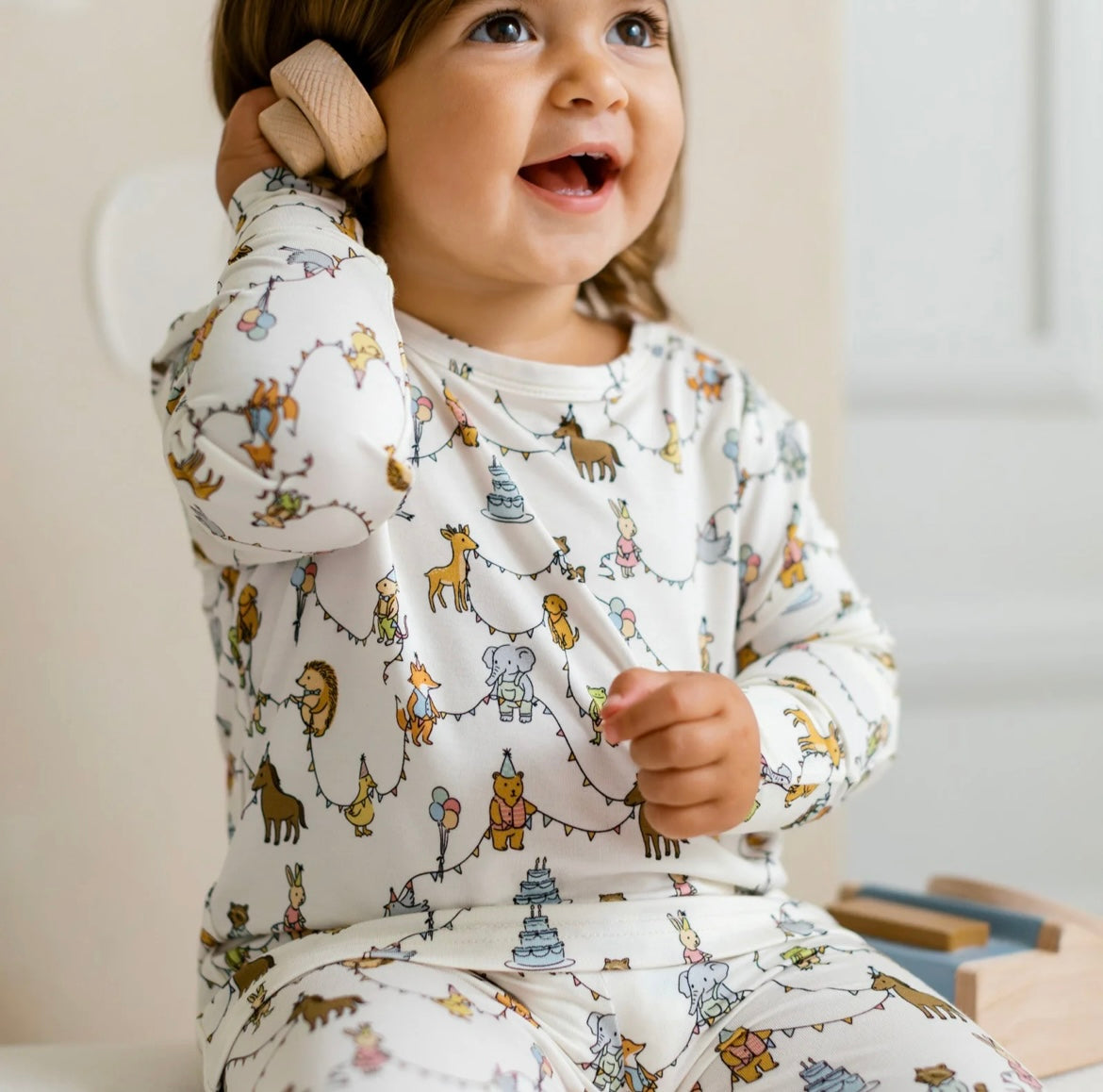 Roobear Party Animals Two Piece PJ Set
