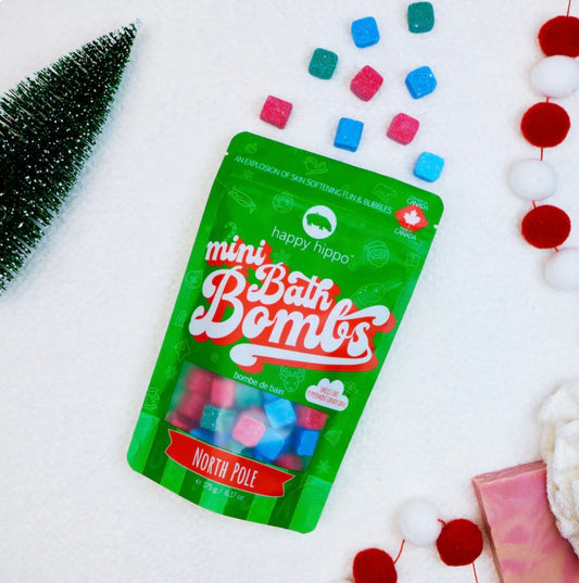 Happy Hippo Mini Bath Bombs - North Pole