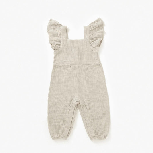 Mila & Co. Flutter Jumpsuit - Oatmeal