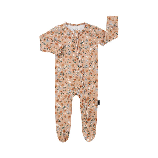 Belan.J Footed Zipper Sleeper - Amber Garden