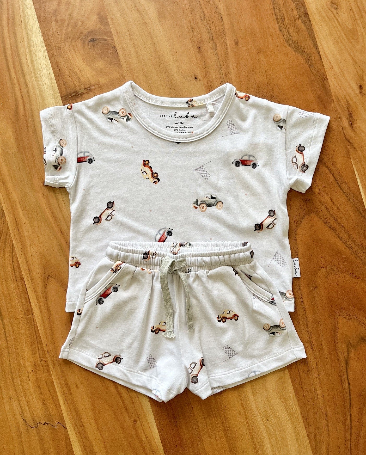 Little Luba Short Set - Classic Cars