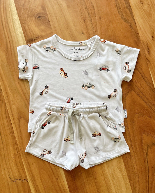 Little Luba Short Set - Classic Cars