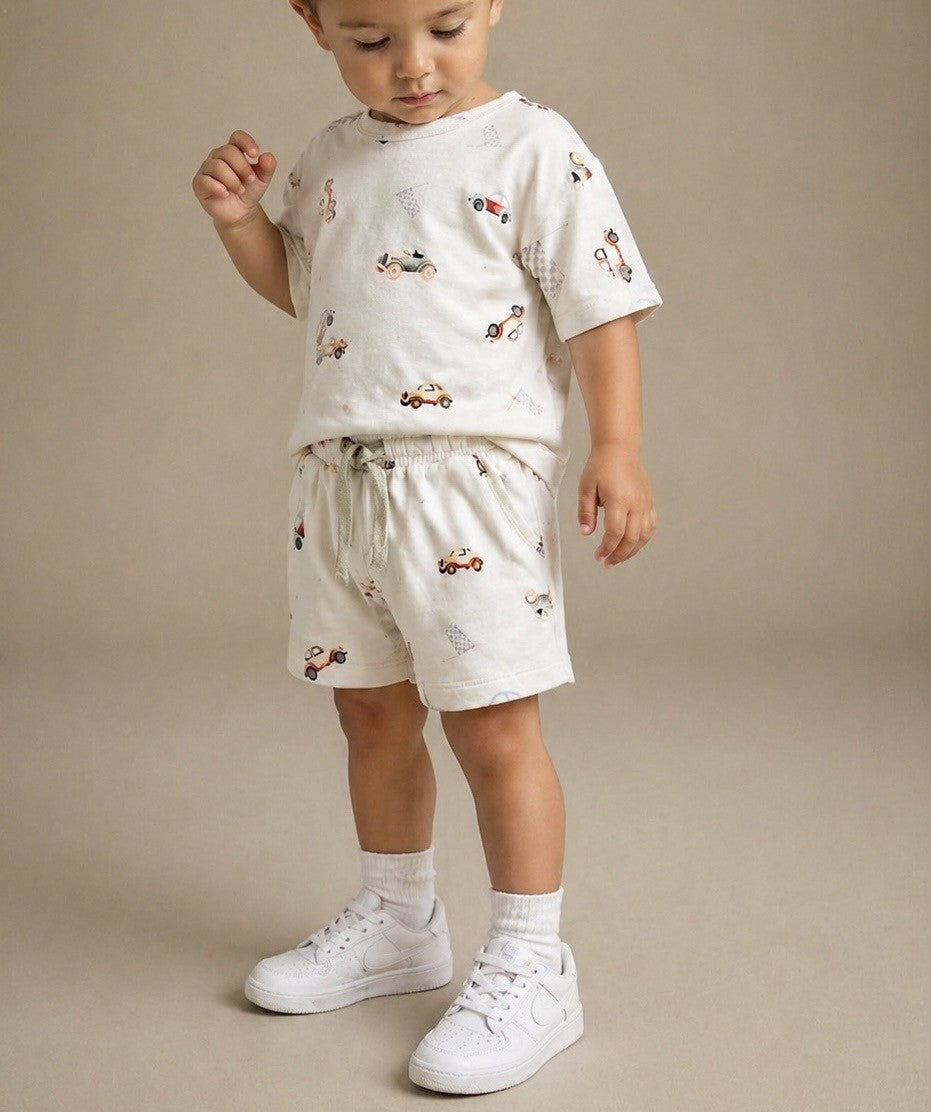 Little Luba Short Set - Classic Cars