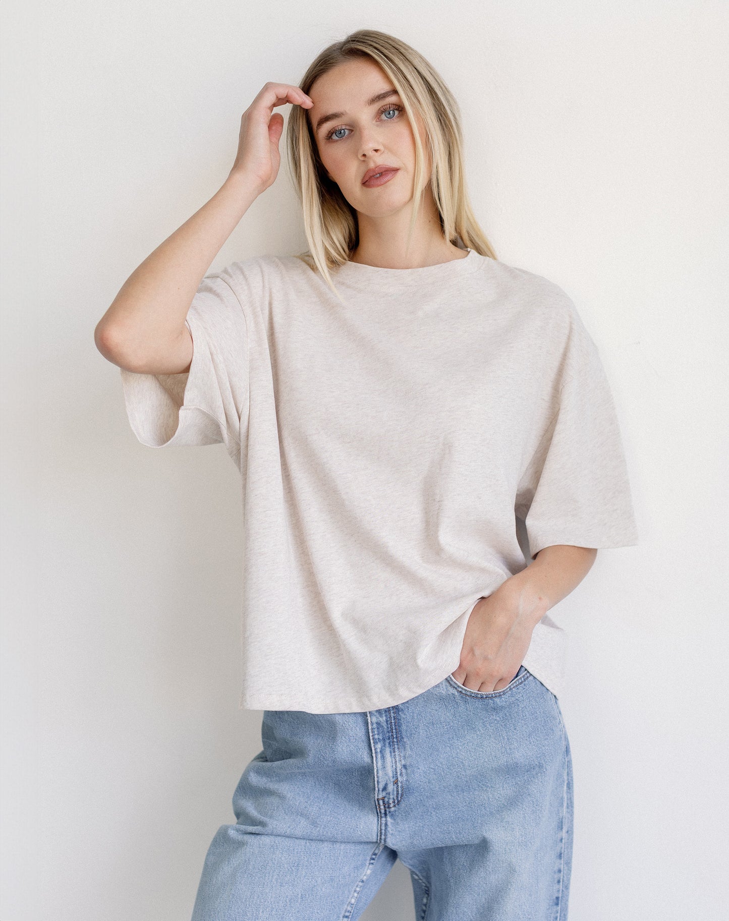 Brunette the Label Boxy Tee - Oatmeal