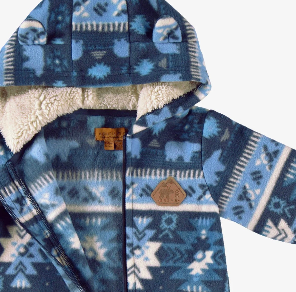 Souris Mini Fleece One Piece - Blue