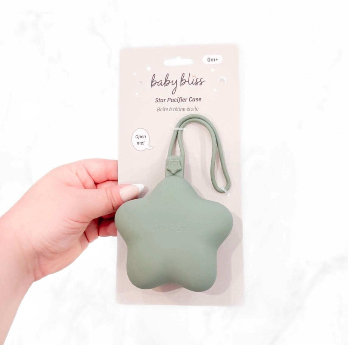 Baby Bliss Star Pacifier Case - Sage