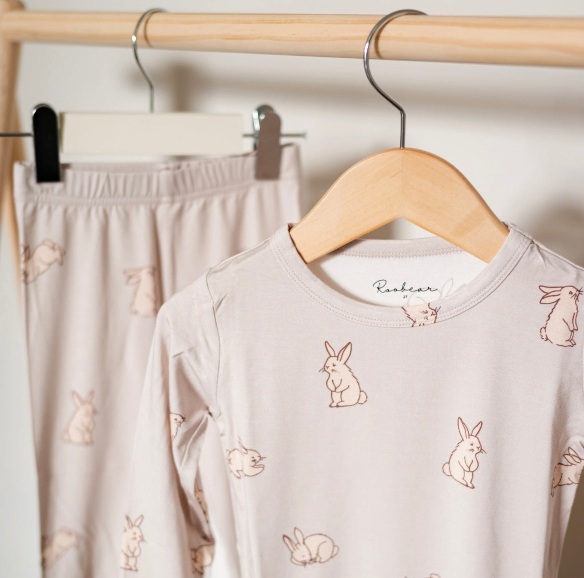 Roobear Bunnies Bamboo Two-Piece Pajamas