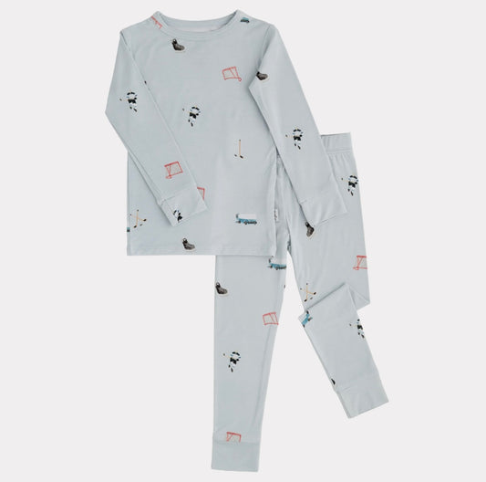 Pip + Phee Bamboo PJ Set - Hockey Night