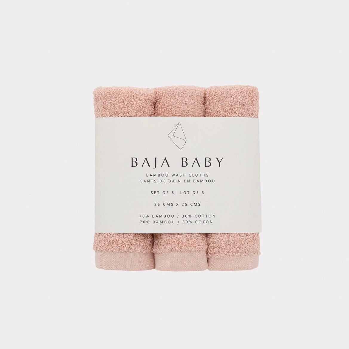 Baja Baby Bamboo/Cotton Washcloth 3 pack