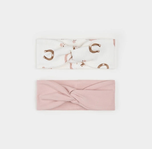 Petit Lem Pink Horseshoe Headband Pack