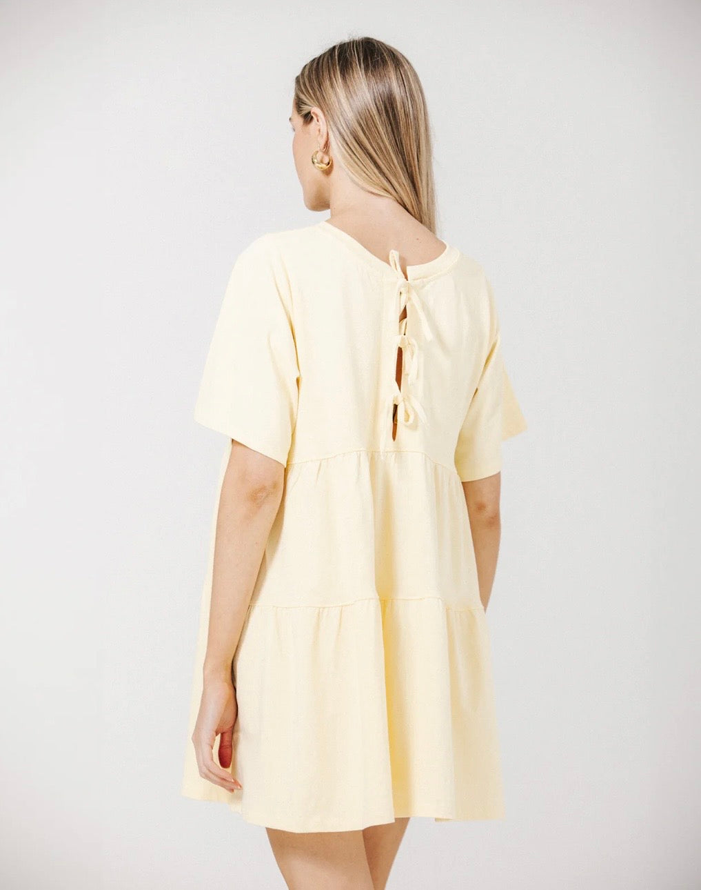 Brunette the Label Tiered Dress - Limoncello