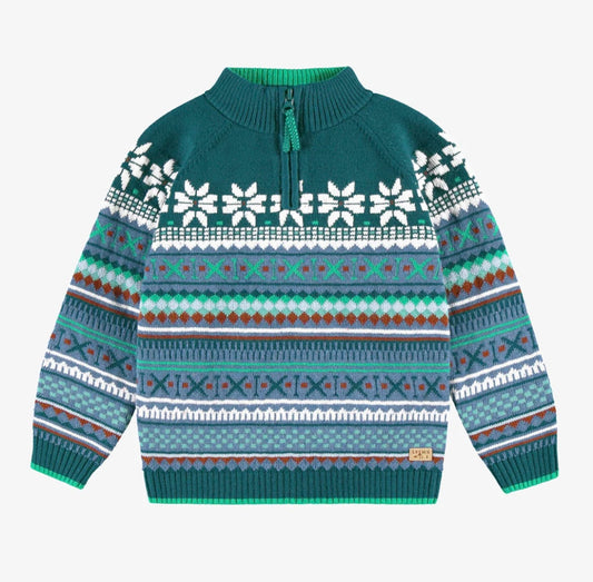 Souris Mini Alps Knit Sweater - Teal