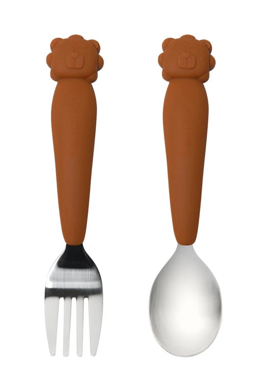 Loulou Lollipop Kids Utensil Set - Lion