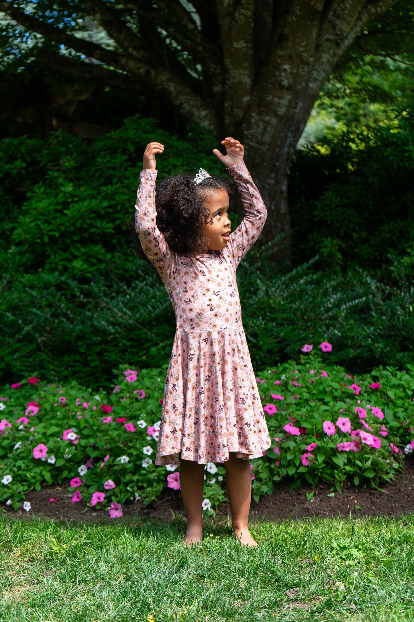 Belan.J Long Sleeve Twirl Dress - Velvet Garden
