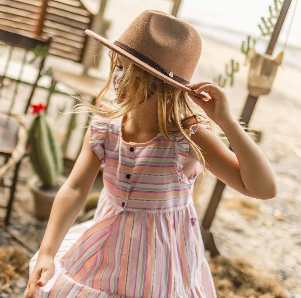 Souris Mini Pastel Striped Dress