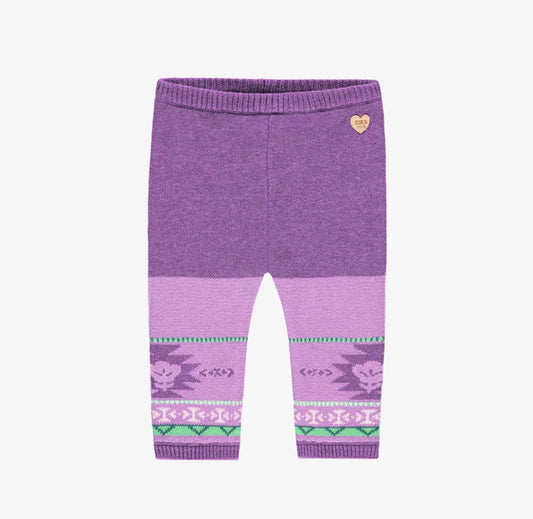 Souris Mini Purple Knit Legging - Baby