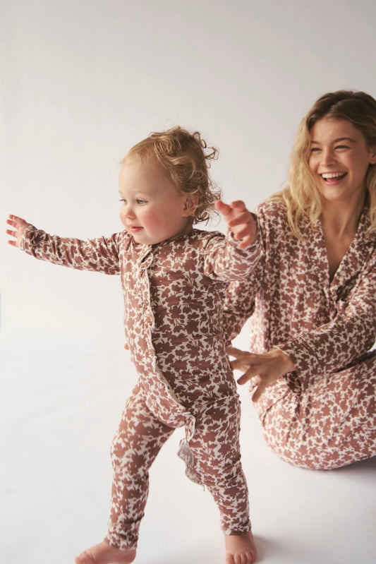 Bambi & Birdie Ruffled Zipper Sleeper - Meadow