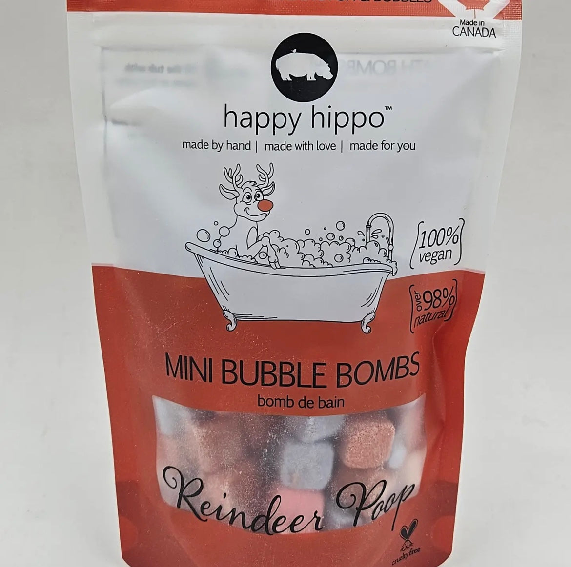 Happy Hippo Mini Bath Bombs - Reindeer Poop