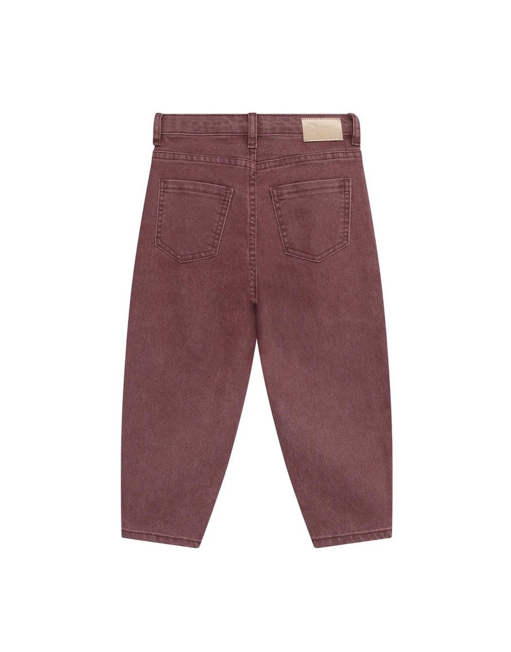 Barrel Fit Denim - Burgundy