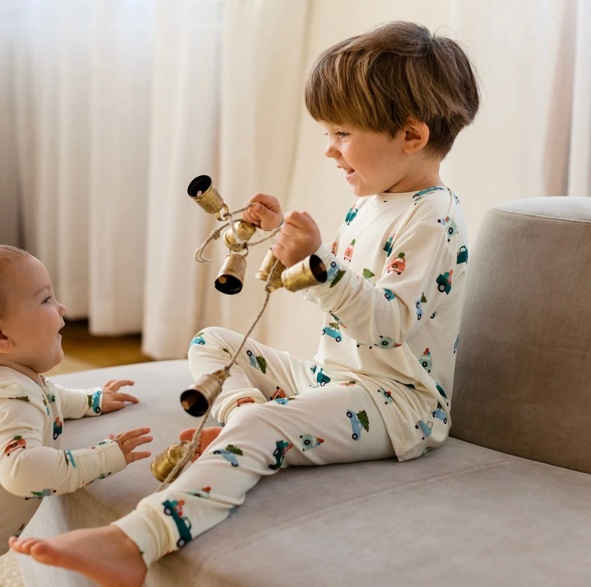 Roobear Holiday Trucks Two Piece PJ Set