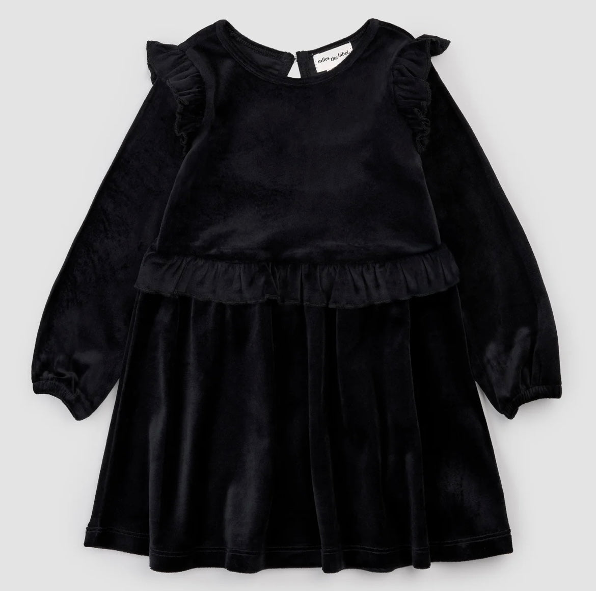 Miles the Label Black Velour Dress - Baby