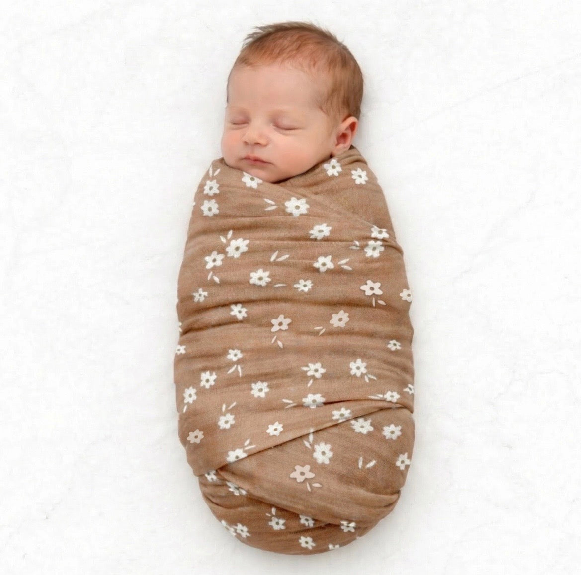Baby Bliss Bamboo Muslin Swaddle - Cinnamon Daisy