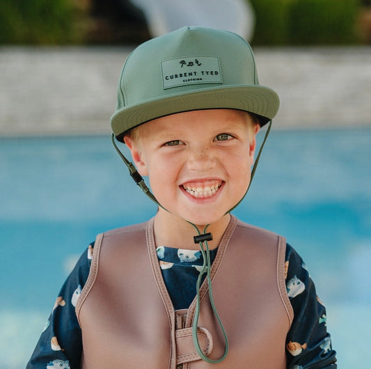 Current Tyed Waterproof Snapback Hat - Pine