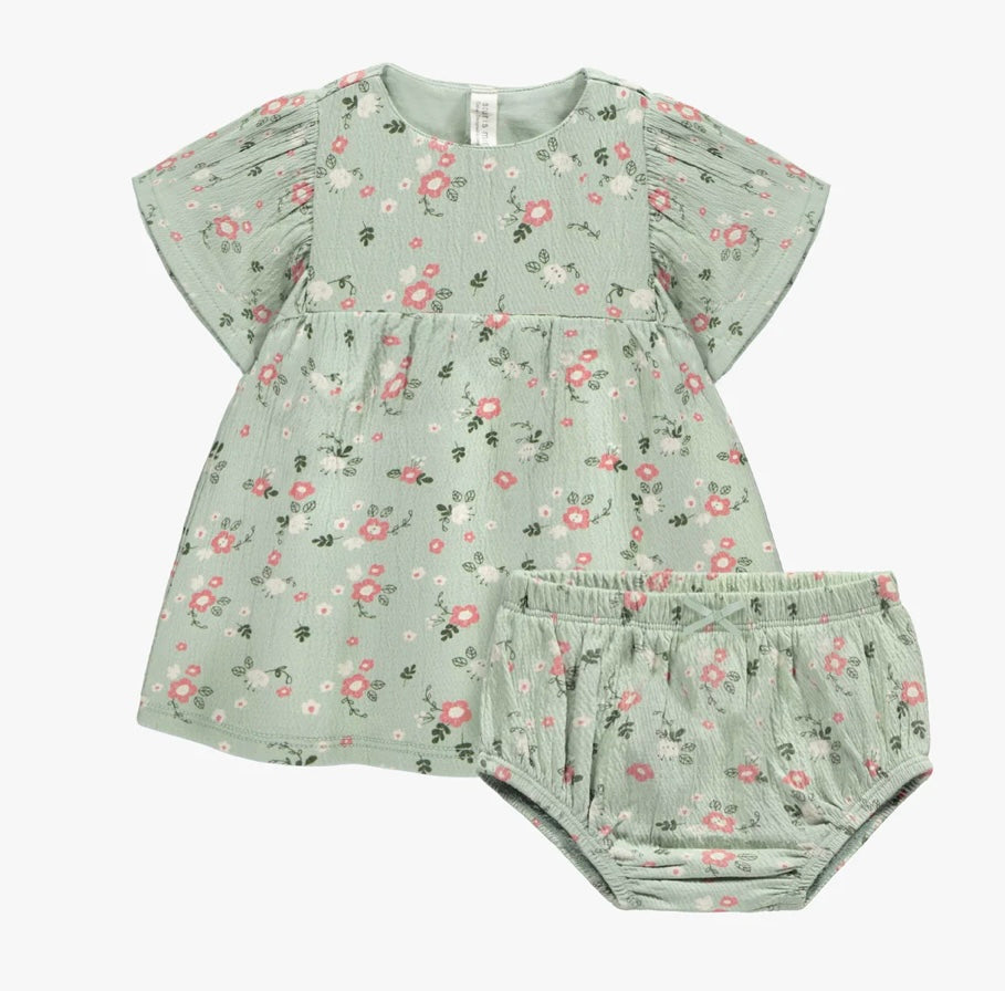 Souris Mini Floral Short Sleeve Dress and Bloomer