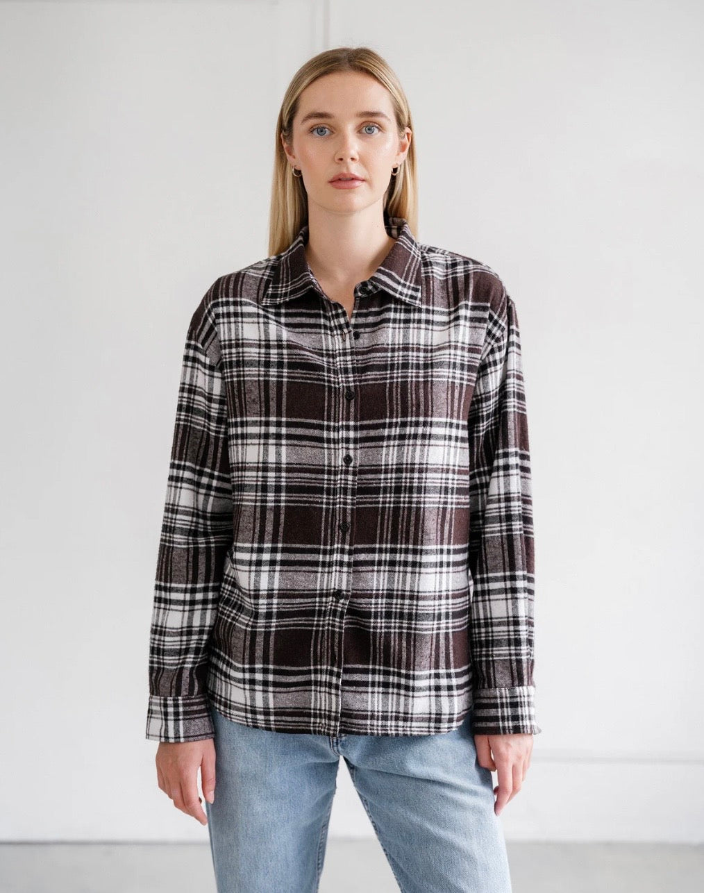 Brunette the Label Plaid Button Up