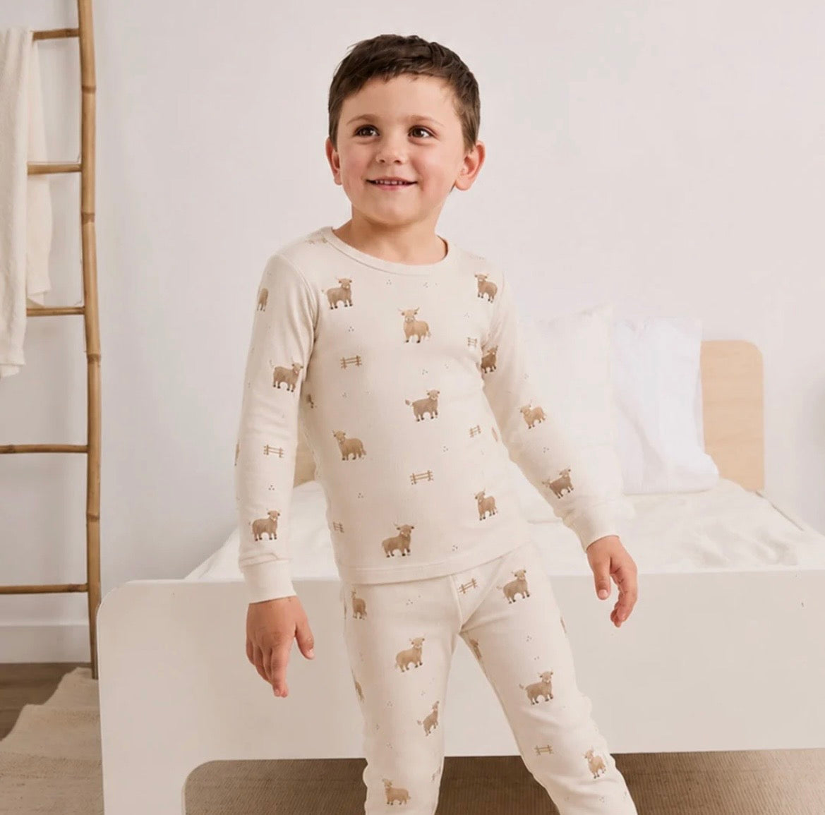 Petit Lem Highland Cow PJ Set