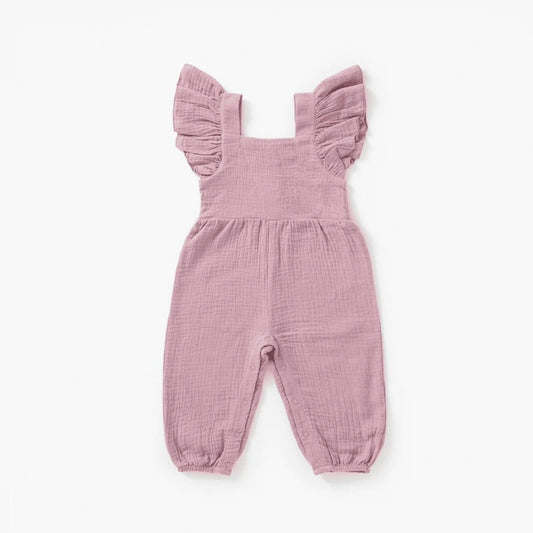 Mila & Co. Flutter Jumpsuit - Mauve